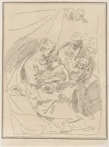 The Holy Family with the infant Saint John the Baptist