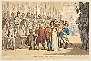 The Horse Armoury in the Tower by Thomas Rowlandson|Rudolph Ackermann, London