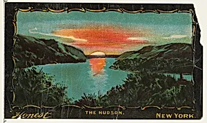 The Hudson River, from the Transparencies series (N137) issued by W. Duke, Sons & Co. to promote Honest Long Cut Tobacco by W. Duke, Sons & Co.