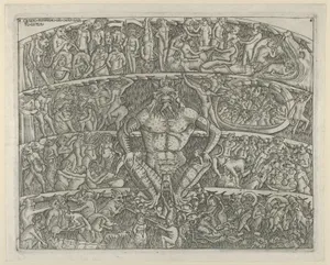 The Inferno according to Dante, after the Last Judgement fresco in the Campo Santo, Pisa