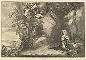The Kneeling Magdalen by Pieter van Avont|Wenceslaus Hollar
