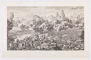 The Lifting of the Siege of the Black River Camp by Jacques Philippe Le Bas|Charles Nicolas Cochin II|Giuseppe Castiglione