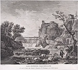 The Little Waterfalls by Joseph Vernet|Pierre François Basan