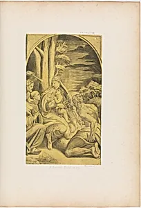 The Madonna and Child with St. Bernardino of Sienna and St. Jerome by Giulio Bonasone|Parmigianino (Girolamo Francesco Maria Mazzola)