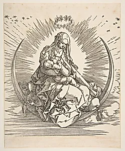 The Madonna on the Crescent, Frontispiece to "The Life of the Virgin" by Albrecht Dürer