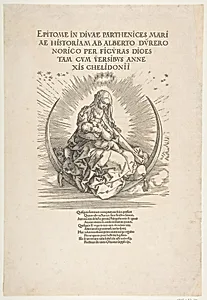 The Madonna on the Crescent, Frontispiece to "The Life of the Virgin" by Albrecht Dürer