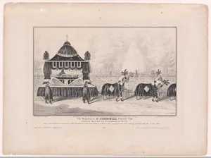The Magnificent O'Connell Funeral Car, Passing the Park in New York City, on Wednesday, Sept. 22nd, 1847