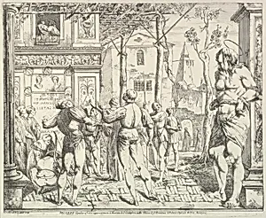 The Martyrdom of Saint Christopher, from "The Story of Saints James and Christopher in the Eremitani Chapel" by Giovanni David|Andrea Mantegna