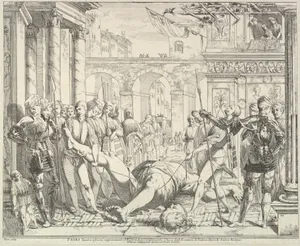 The Martyrdom of Saint Christopher, from "The Story of Saints James and Christopher in the Eremitani Chapel"