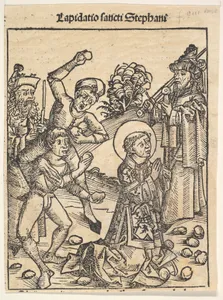 The Martyrdom of St. Stephen, from The Nuremburg Chronicle, folio 103