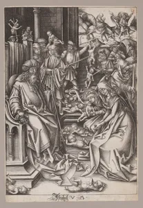The Massacre of the Innocents with the Flight into Egypt, from "The Life of the Virgin"