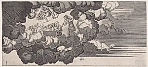 The News Brought to Olympus by Agostino Veneziano (Agostino dei Musi)|Baccio Bandinelli