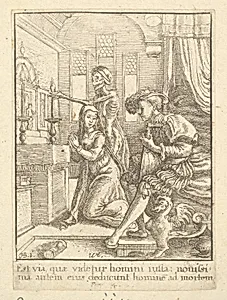 The Nun, from the Dance of Death by Wenceslaus Hollar|Hans Holbein the Younger