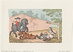 The Overthrow of Dr. Slop (Tristram Shandy) by Thomas Rowlandson|Henry William Bunbury|Laurence Sterne|Rudolph Ackermann, London