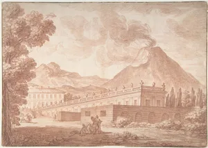 The Palazzo Reale at Pórtici with Vesuvius in the Background
