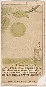 The Peach's Revenge, from the Magic Changing Cards series (N223) issued by Kinney Tobacco Company by Kinney Brothers Tobacco Company