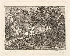 The Peasant on Horseback and the Riderless Horse by Johann Christoph Erhard