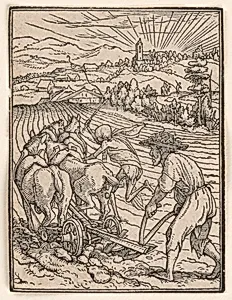 The Peasant (or Ploughman), from The Dance of Death by Hans Holbein the Younger|Hans Lützelburger