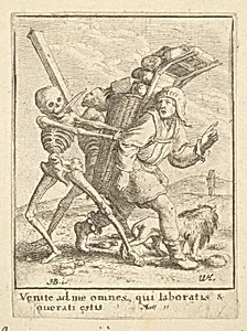 The Pedlar, from the Dance of Death by Hans Holbein the Younger|Wenceslaus Hollar