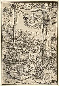 The Penitent St. Jerome by Jost Amman|Lucas Cranach the Elder