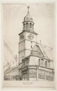 The Post Office, Middle Dutch Church, from "Scenes of Old New York"