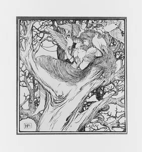 The Princess Dwells in the Oak Tree Where ye Wild Pigeons Come to Feed Her, for "The Wonder Clock"