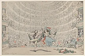 The Prospect Before Us, Respectfully dedicated to those Singers, Dancers, & Musical Professors, who are fortunately engaged with the Proprietor of the Kings Theatre, at the Pantheon by Thomas Rowlandson|S. W. Fores