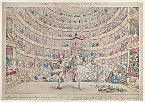 The Prospect Before Us, Respectfully dedicated to those Singers, Dancers, & Musical Professors, who are fortunately engaged with the Proprietor of the Kings Theatre, at the Pantheon by Thomas Rowlandson|S. W. Fores