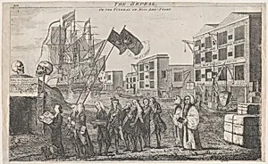 The Repeal, or the Funeral of Miss Ame - Stamp by Anonymous, British, 18th century
