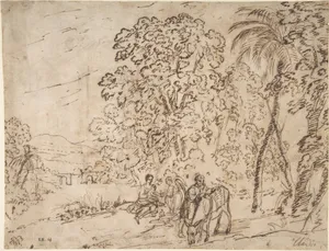 The Rest on the Flight into Egypt (recto); The Arch of Titus, Camp Vaccino (verso)