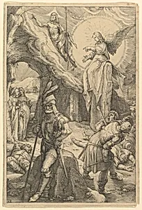 The Resurrection, from "The Passion of Christ" by Hendrick Goltzius