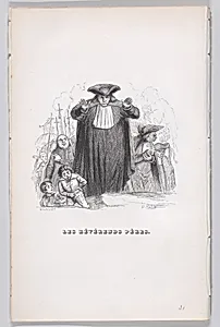 "The Reverend Fathers" from The Complete Works of Béranger by J. J. Grandville|Fournier & Perrotin|Théodore Maurisset|Pierre Jean de Béranger