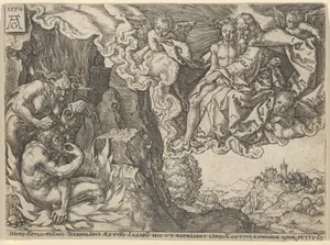 The Rich Man in Hell, Seeing Lazarus Embraced by Abraham, from The Parable of the Rich Man and Lazarus