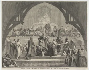 "The School of Legislation" in Lincoln's-Inn Hall, from "Illustrated London News"