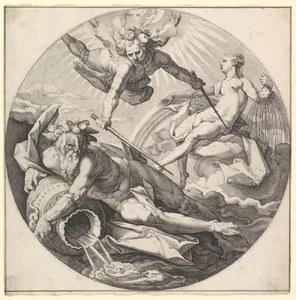 The Second Day (Dies II): The Division of the Waters, plate 2 from The Creation of the World, a series of seven plates