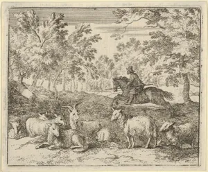 The Shepherd on Horseback Chases the Stag from Hendrick van Alcmar's Renard The Fox