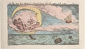 The Ship, driven by a Whirlwind, a thousand leagues above the surface of the water by Thomas Tegg|Thomas Rowlandson