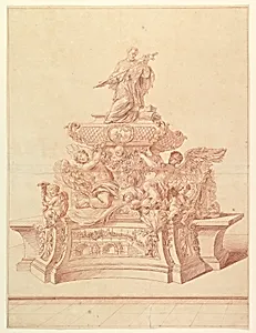 The Silver Tomb of St. John Nepomuk in the Cathedral of St. Veit's Prague, designed by Fischer von Erlach, 1729 by Jeremias Jakob Sedelmayr