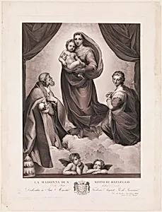 The Sistine Madonna by Johann Friedrich Wilhelm Müller|Raphael (Raffaello Sanzio or Santi)|Rittner|Seidelmann