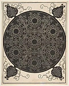“The Sixth Knot”. Interlaced Roundel with Seven Wreaths by Albrecht Dürer|Leonardo da Vinci