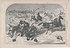The Sleighing Season – The Upset (from "Harper's Weekly," Vol. IV) by Winslow Homer|Harper's Weekly|Harper & Brothers
