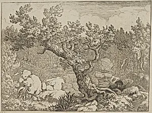 The Sportsman near the Large Tree by Allart van Everdingen