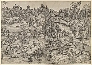 The Stag-Hunt by Lucas Cranach the Elder
