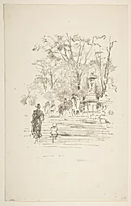 The Steps, Luxembourg Gardens by James McNeill Whistler