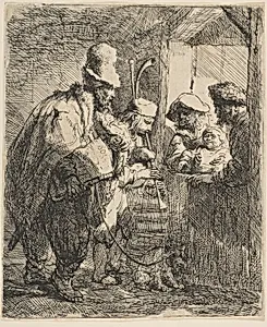 The Strolling Musicians by Rembrandt (Rembrandt van Rijn)