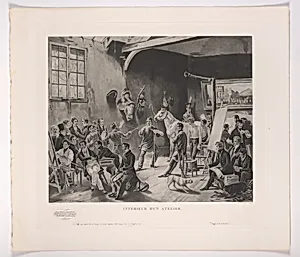 The Studio of Horace Vernet (Intérieur d'un Atelier), 1824 by Jean Pierre Marie Jazet|Horace Vernet