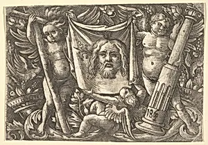 The Sudarium Held by Two Angels