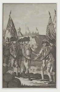The Surrender of Earl Cornwallis (Lieutenant General of the British Army in North America) to General Washington & Count De Rochambeau, on the 19th of October, 1781