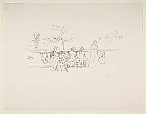 The Terrace, Luxembourg by James McNeill Whistler