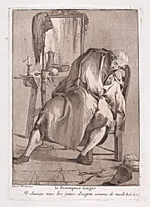 The Tired Wigmaker, from "Divers Portraits"